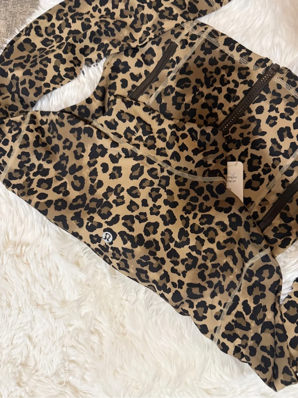 lululemon athletica Women's Leopard Print Zip-Up Jacket in Brown and Black
